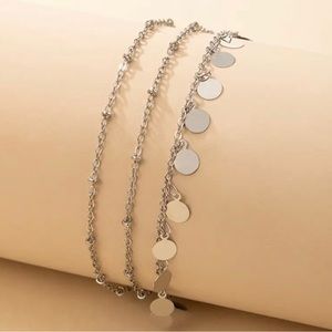 beautiful silver anklet